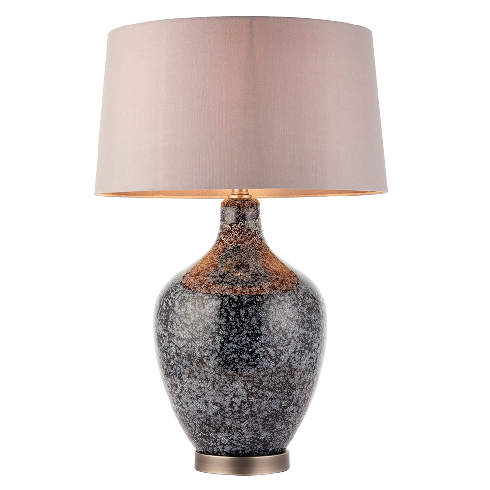 Lampada da tavolo decorativa ILSA Endon vetro nero/grigio E27 40W