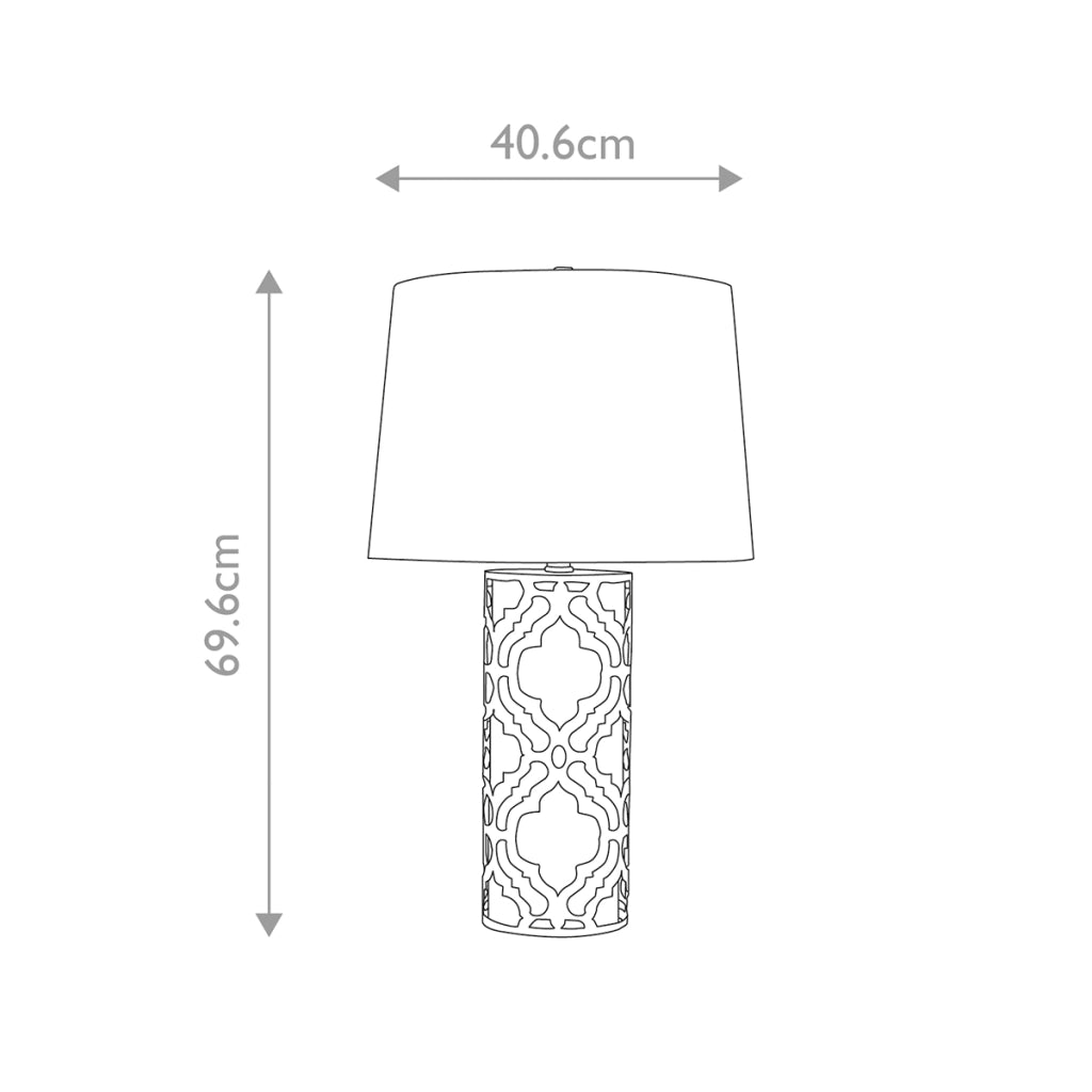 Lampada da tavolo Hampton bianco/oro Arabella E27 60W