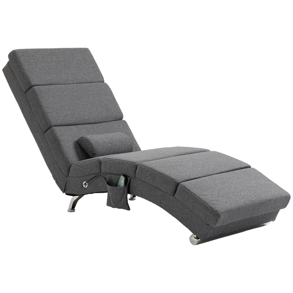 Poltrona Massaggiante Elettrica Riscaldamento Telecomando ¨C Minimal ¨C Grigio