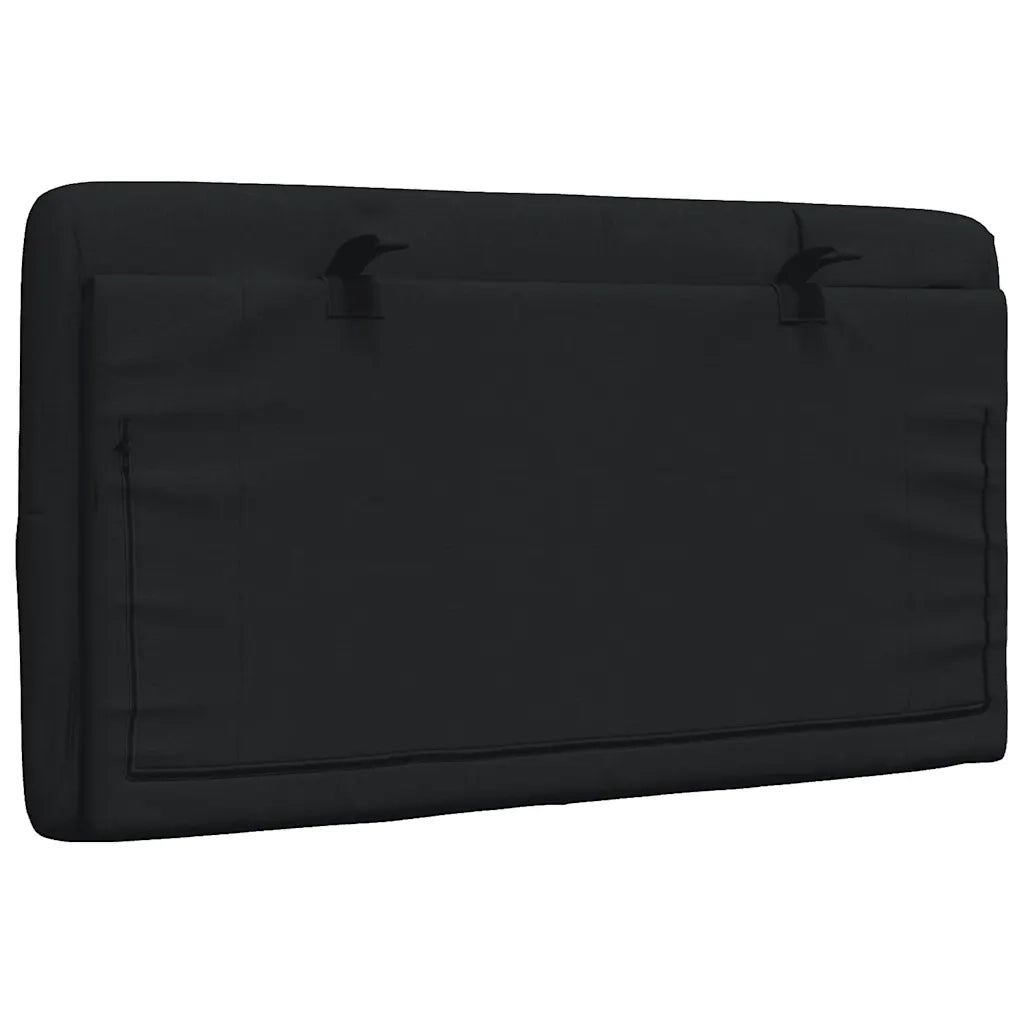 Cuscino Testiera-Cuscino per Testiera Nero 80 cm in Tessuto