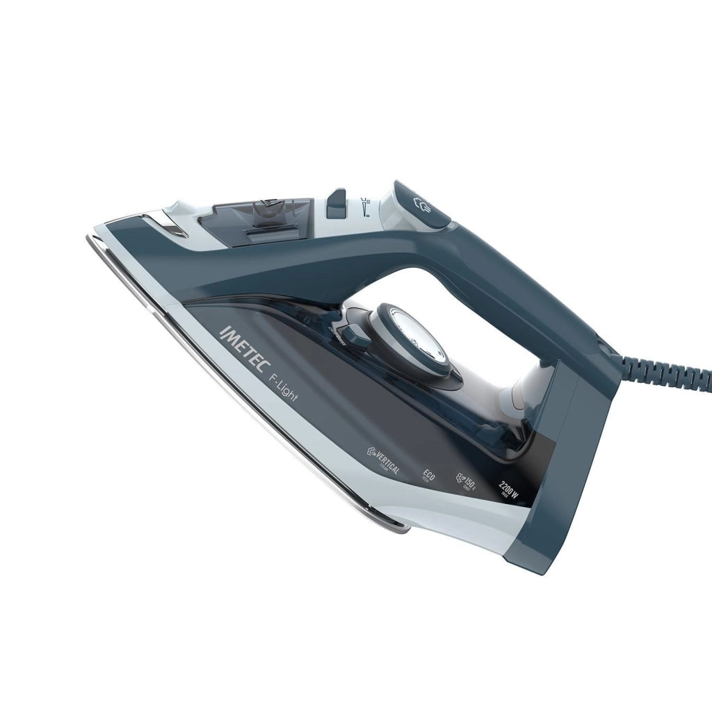 Imetec 9041 F-Light Ferro da Stiro a Vapore Piastra Glide Ceramic 2200 W Colpo Vapore 150 g colore Blu