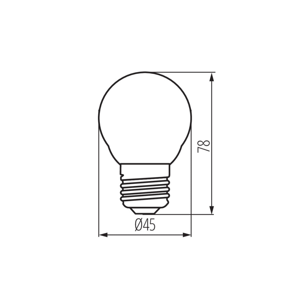 Lampadina LED Filamento 3,8W=60W E27 G45 4000K Kanlux