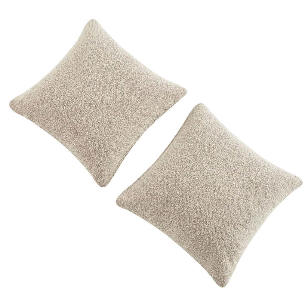 Divano letto in bouclé compresso testurizzato con contenitore, beige