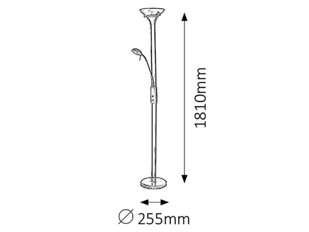 Lampada da terra Rabalux Beta 4076 ottone dimmer R7s/G9