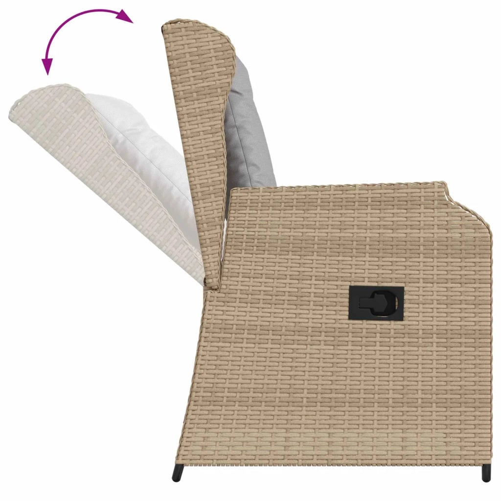 Panchina da giardino 2 pcs Beige polyrattan 3394488