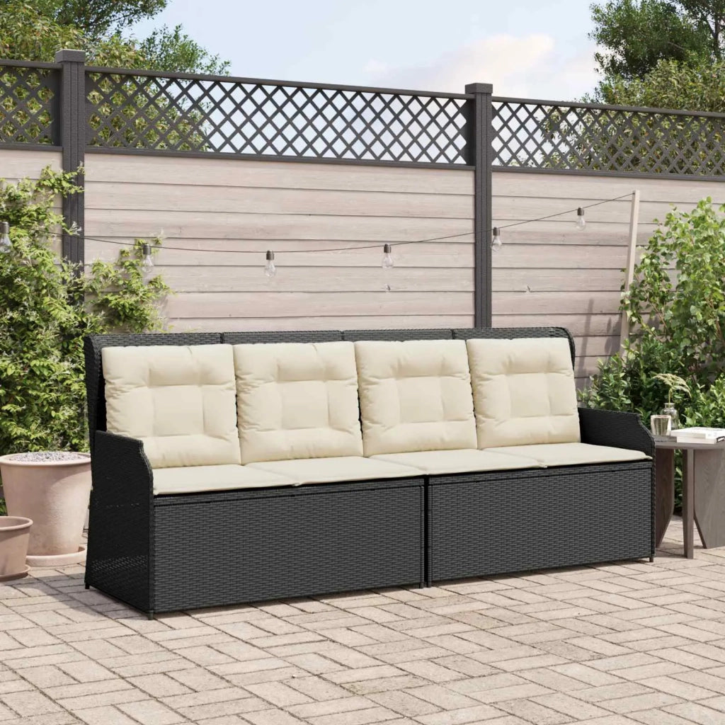 Panchina da giardino Nero polyrattan 3394449