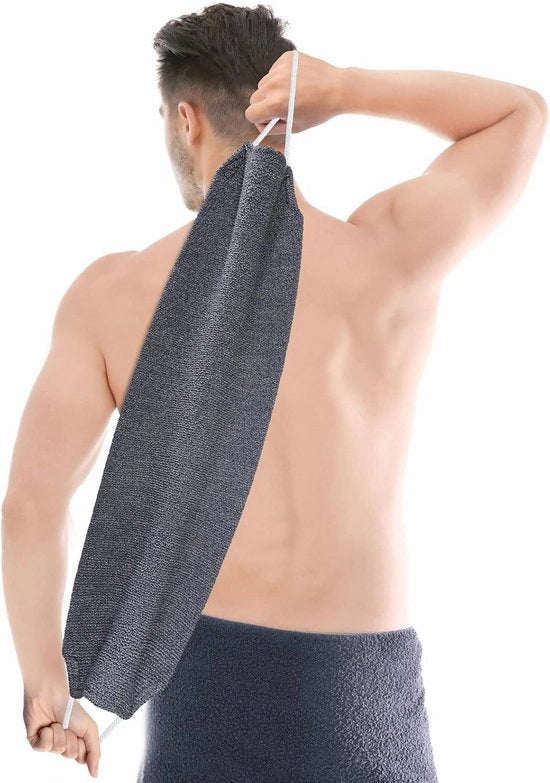 Asciugamano con Spazzola per la Pelle - Piastra Exfoliante Bimarginata per Uomo e Donna