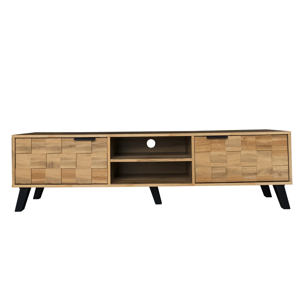 Mobile TV con 2 Ante e 2 Ripiani Aperti ¨C MINIMAL ¨C 160.5x35.5x45 cm
