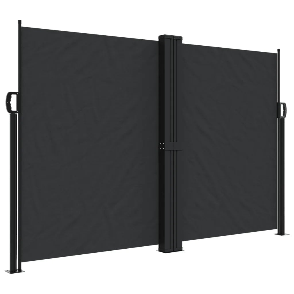 Tenda da Sole | Tenda parasole Laterale Retrattile Nera 160x1000 cm
