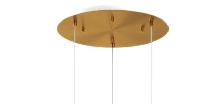SOSPENSIONE OTTONE SAT. 3 LUCI TONDA VETRI TRASPARENTE 1184OS-S3 T-TR