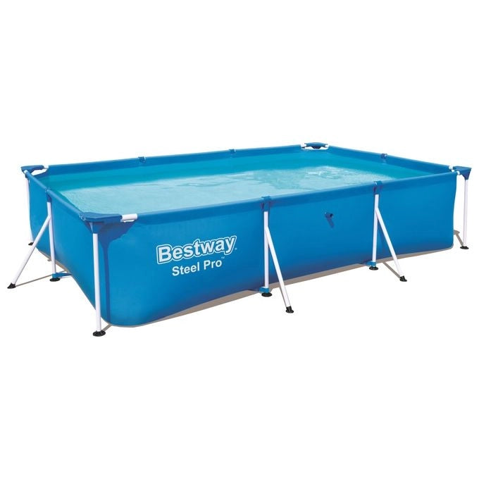 Bestway 56404 Steel Pro Piscina Fuori Terra Rettangolare 300x201x66 cm TriTech 3300 L colore Blu