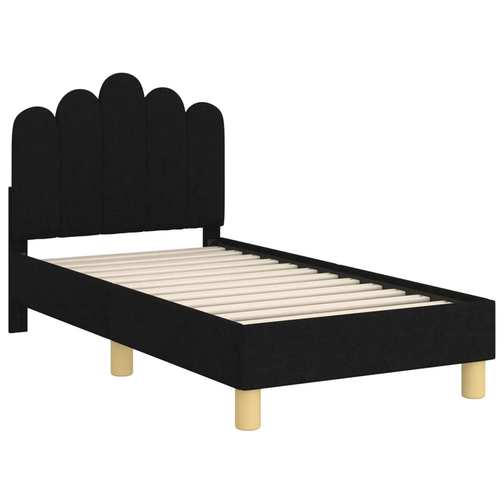 Struttura letto per bambini con testata-Giroletto per bambini Nero 70 x 140 cm 778630