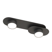Plafoniera minimal nera metallo 2xGX53 12W STILO Emibig