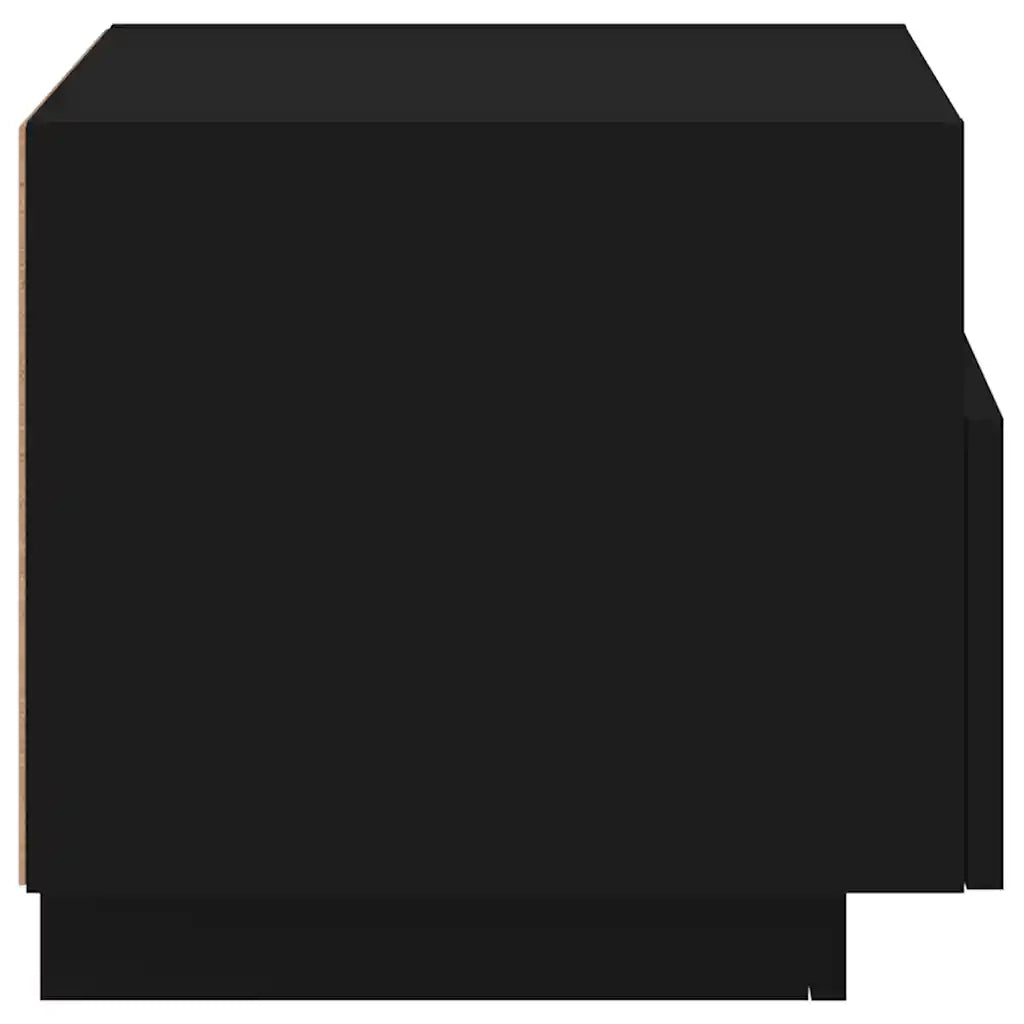 Comodino con Luci LED Nero 40x39x37 cm 836800
