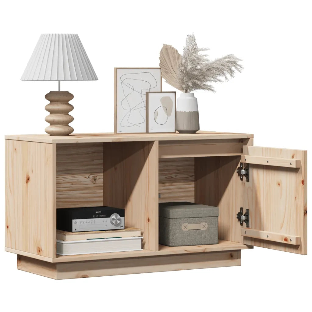 Mobile Porta TV-Credenza TV 74x35x44 cm in Legno Massello di Pino
