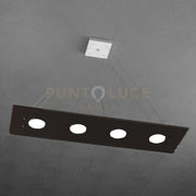 PATH SOSPENSIONE 4 LUCI RETTANGOLARE MARRONE 1141-S4 R-MA