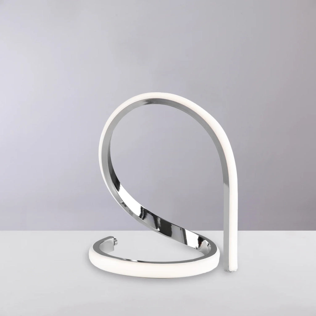 Lumetto Moderno Infinity Luce Led Integrata Metallo E Alluminio Cromo