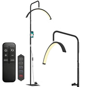 Lampada da terra LED rotativa 350¡ã ¨C Minimal ¨C nero, dimmerabile, 36 W