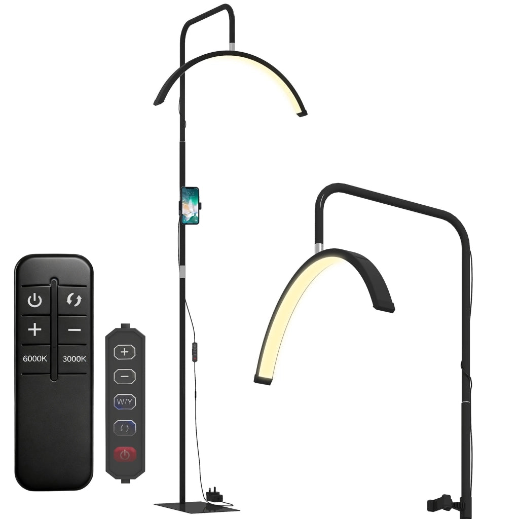 Lampada da terra LED rotativa 350¡ã ¨C Minimal ¨C nero, dimmerabile, 36 W