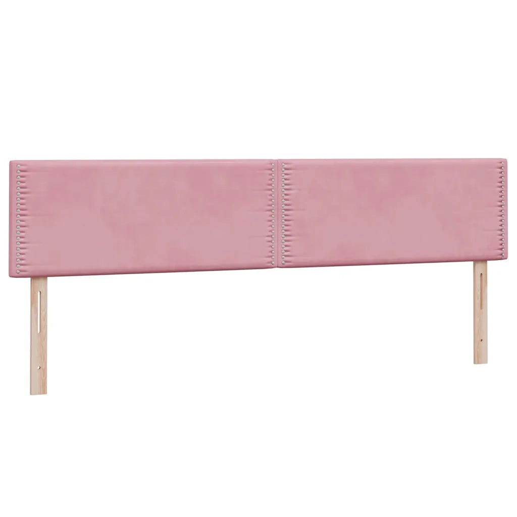 Giroletto a Molle con Materassi Rosa 180x210 cm in Velluto 3317456