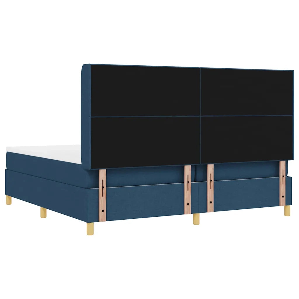 Letto a molle con materasso Blu 200 x 200 cm Tessuto 3341671
