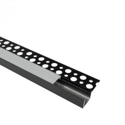 Profilo LED GP1S da incasso nero, diffusore 2m Ecolight