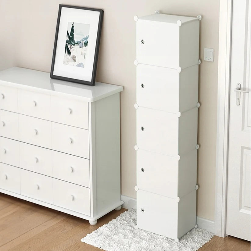 Scaffale a Colonna Modulare 185x39x37 cm Ideale per Vestiti e Accessori