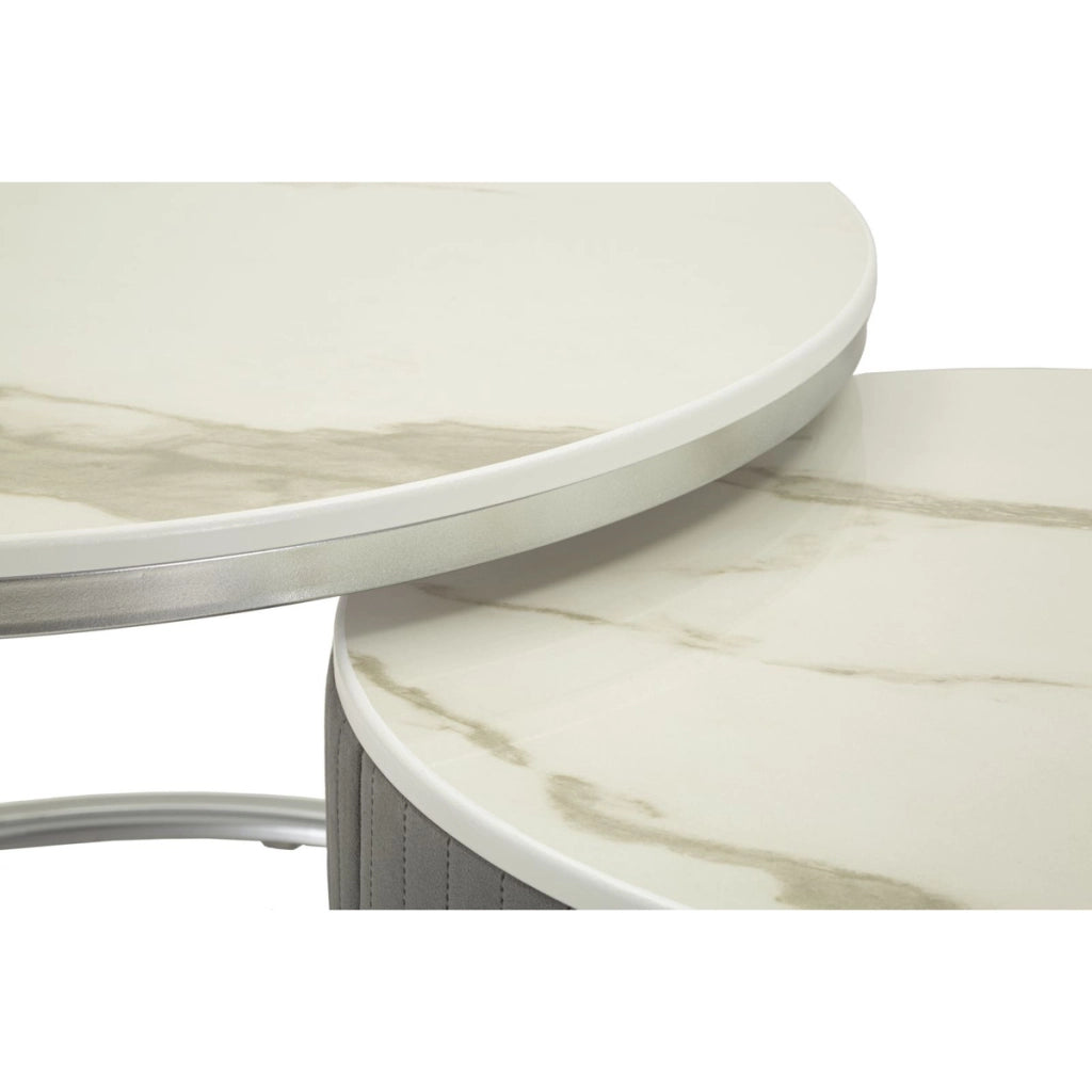 Set di Tavolini VKH796, Grigio, Legno, 70x70x45 cm
