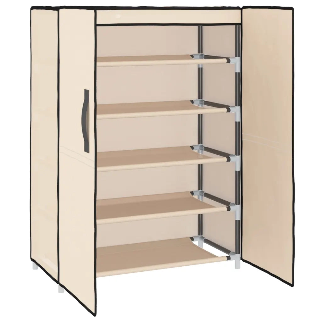 Scarpiera | Mobile per scarpe Crema 60x28x90 cm Tessuto