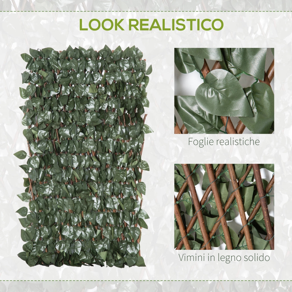 Siepe Artificiale per Balcone ¨C zephmum ¨C Verde 200x100cm
