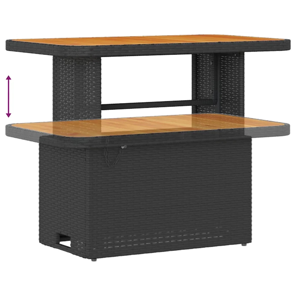 Set Divano da Giardino con cuscino 8 pcs Nero polyrattan 3362394