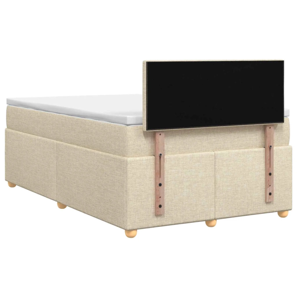Letto box spring con materasso Crema 120 x 200 cm Tessuto 3452406