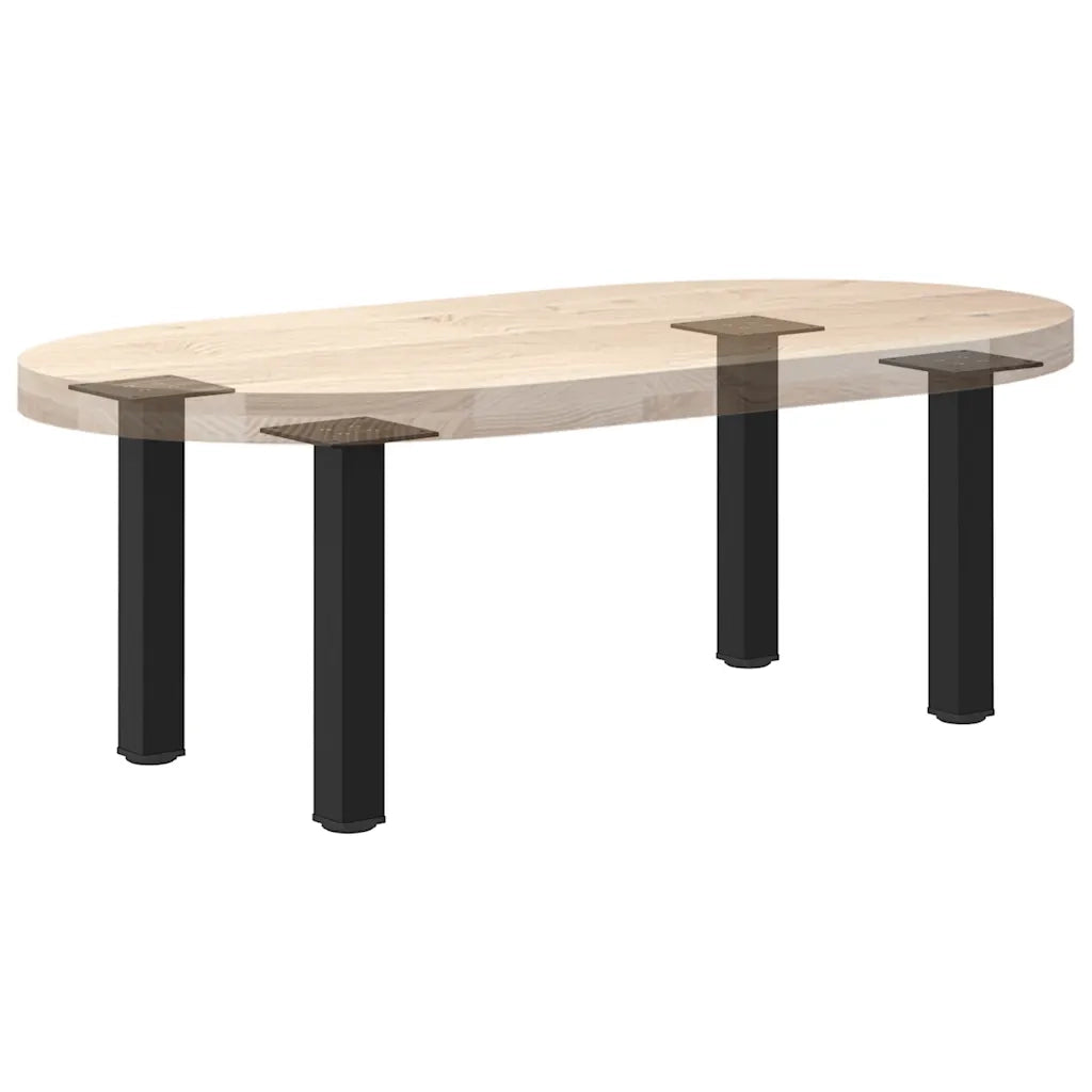 Gambe per Tavolino da Caffè 4 pz Nere 30-32 cm Acciaio 4012448