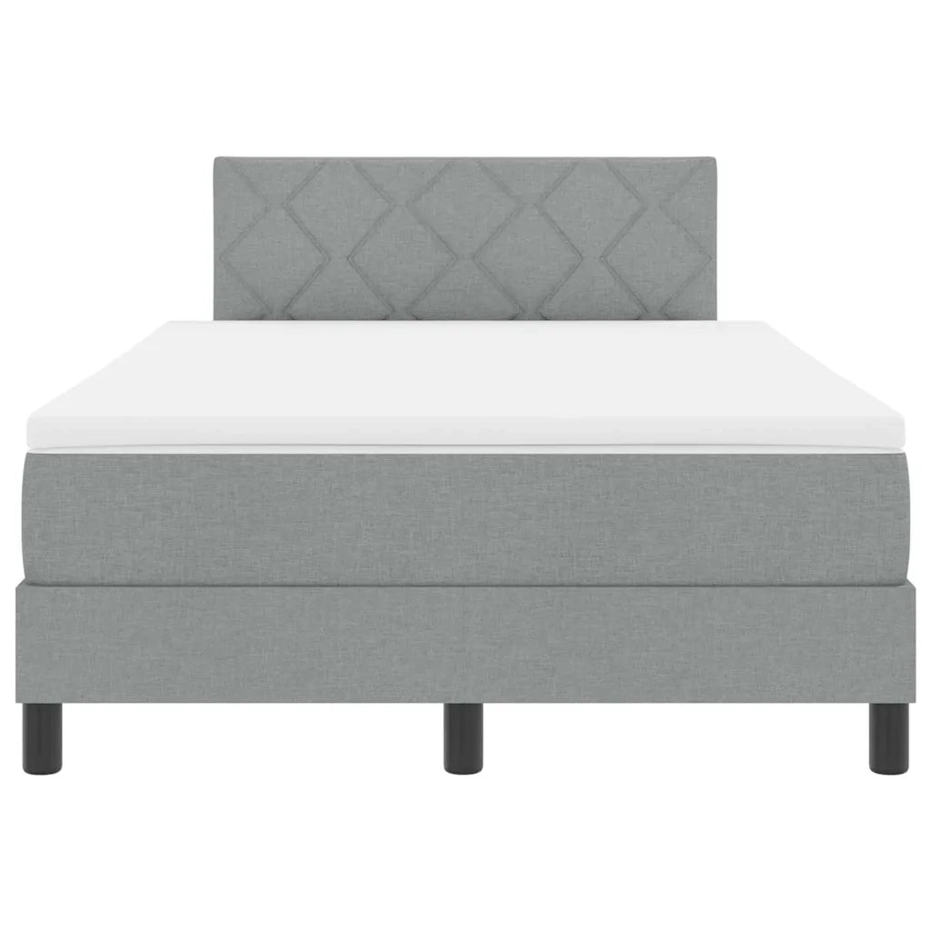 Letto a molle con materasso Grigio chiaro 120 x 200 cm Tessuto 3342275