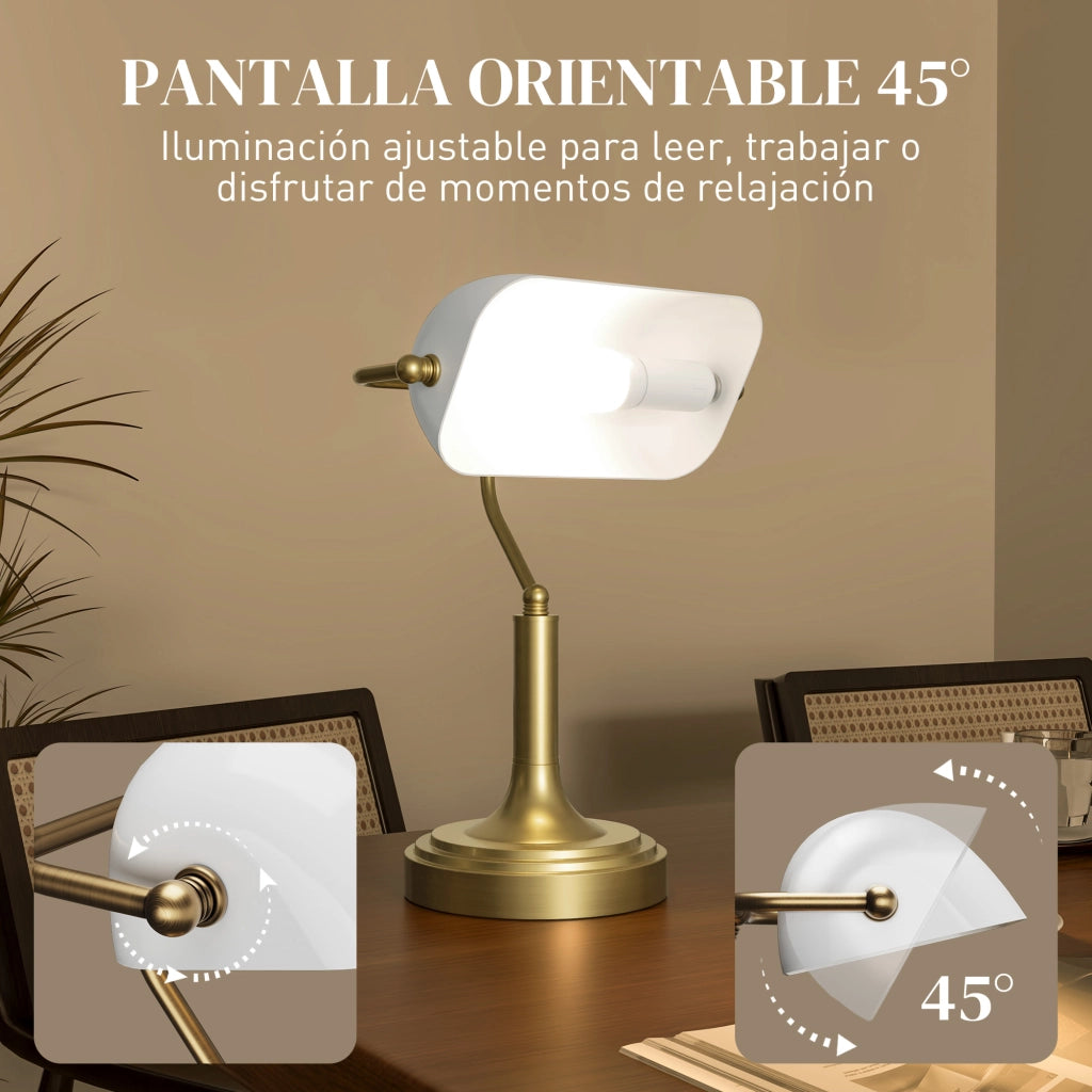 Lampada da Scrivania con Interruttore Basculante ¨C Minimal ¨C Bianco