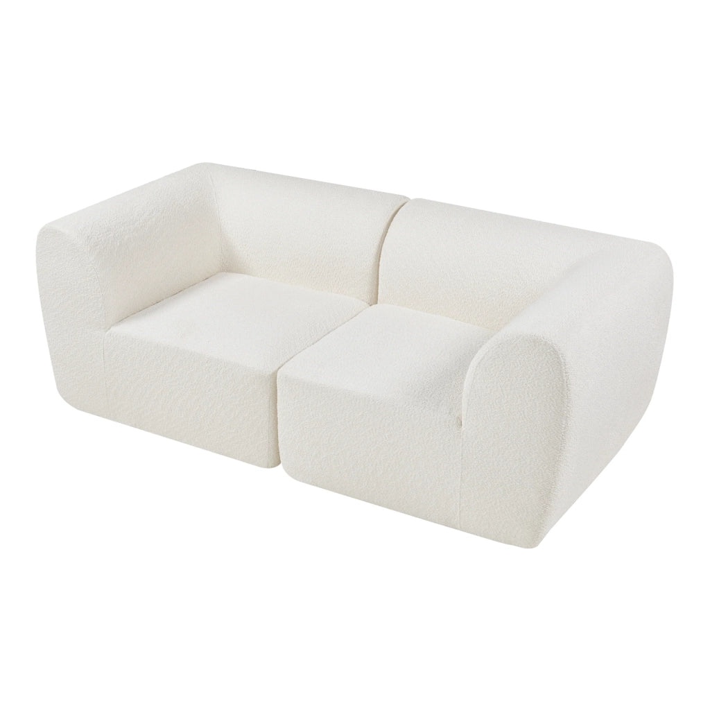 Divano/poltrona componibile 2 posti colore crema 03_0009149
