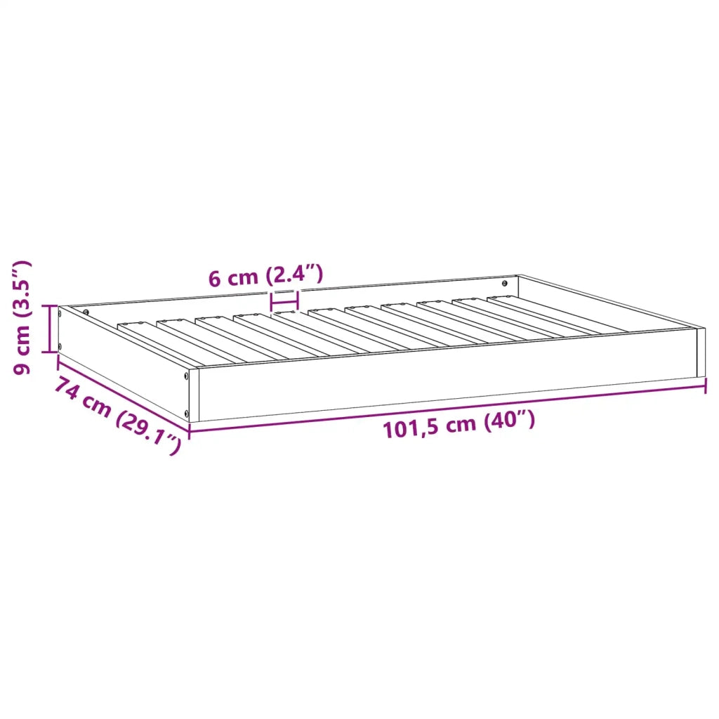 Letto per Cani Marrone cerato 101,5 x 74 x 9 cm 867649