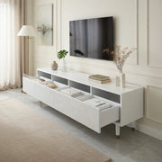 Cassettiera per TV bianca 178 cm in MDF