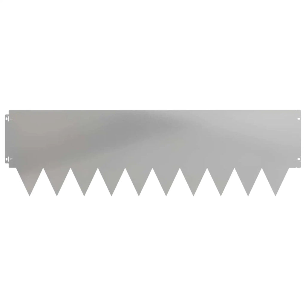 Bordura per Prato 20 pcs 103 x 30 cm metallo Argento 8008319