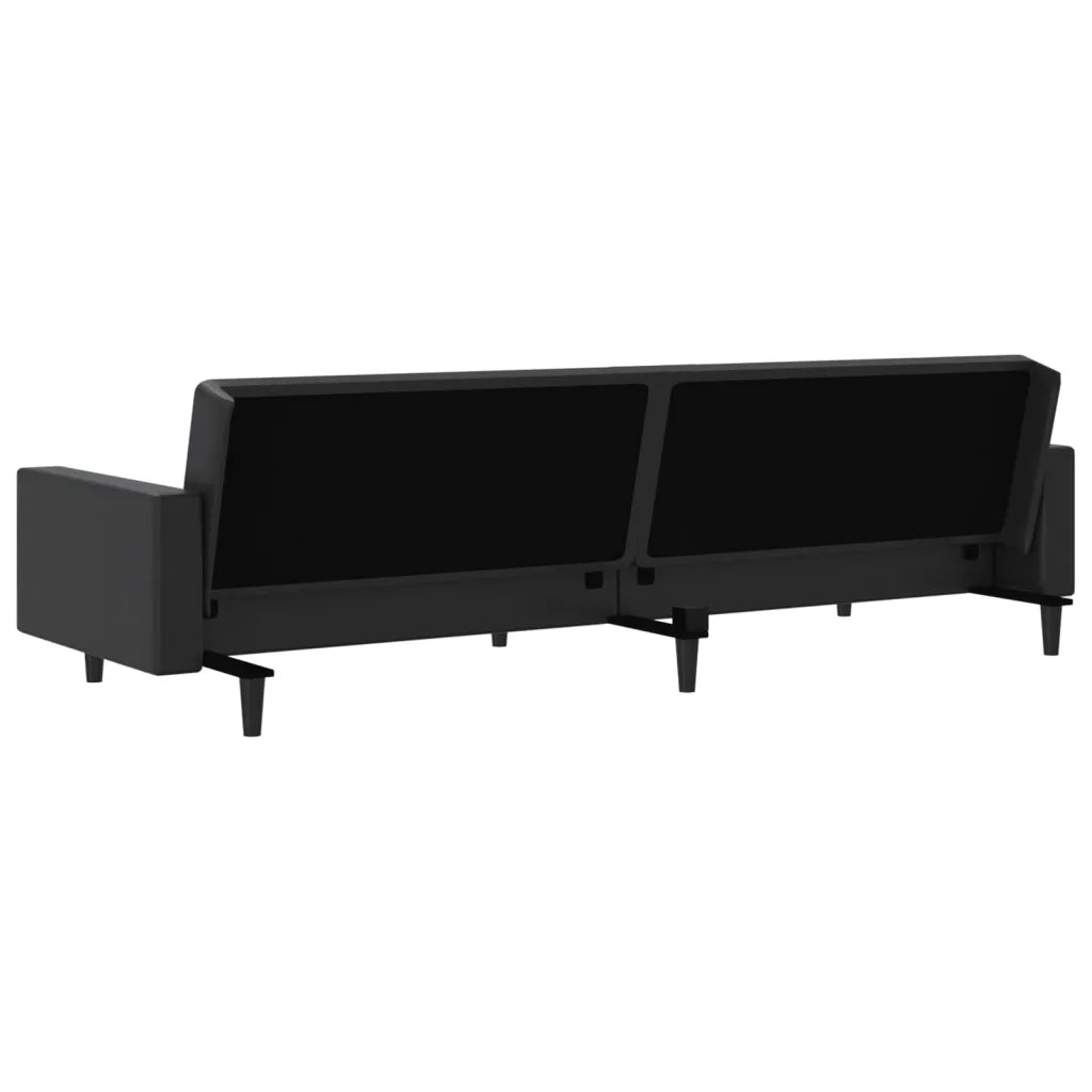 Divano letto | Sof¨¤ letto | Letto singolo a 2 Posti Nero in Similpelle