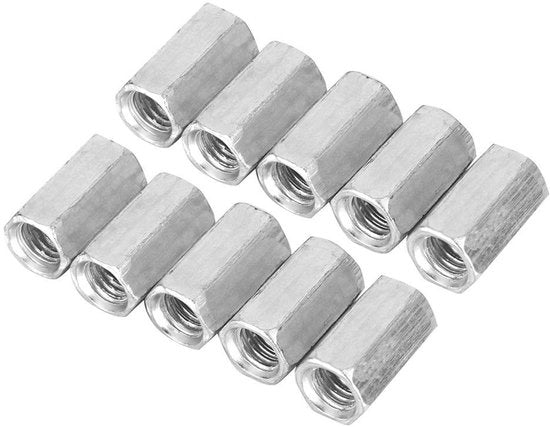 Zeskantmoer M8 - 10 pezzi - Acciaio inossidabile verniciato - Alta resistenza - Resistente alla corrosione - Per accessori di fissaggio - Viti