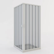 Box doccia a soffietto in PVC 80x80 cm H 185 mod. Aster con apertura centrale