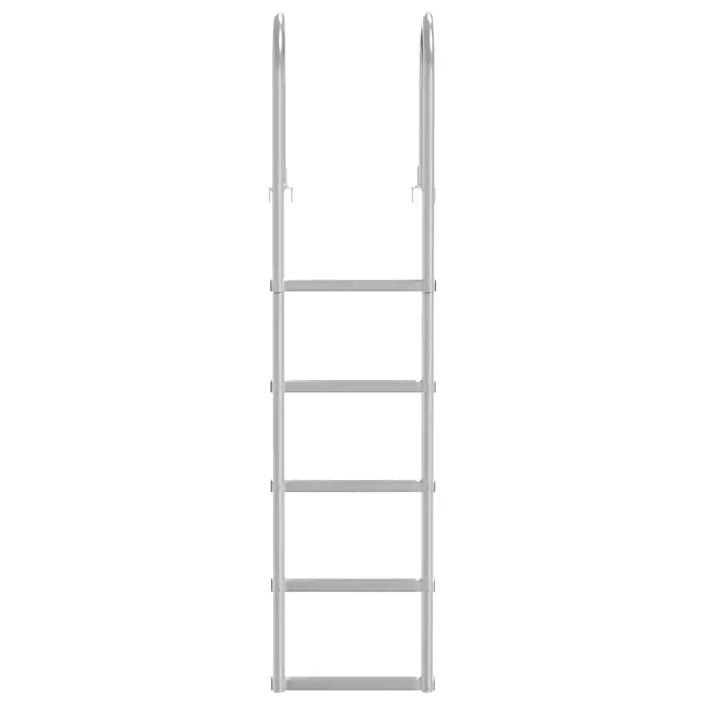 Scala da Dock a 5 Gradini Argento 45 ×11,5 ×190 cm Alluminio