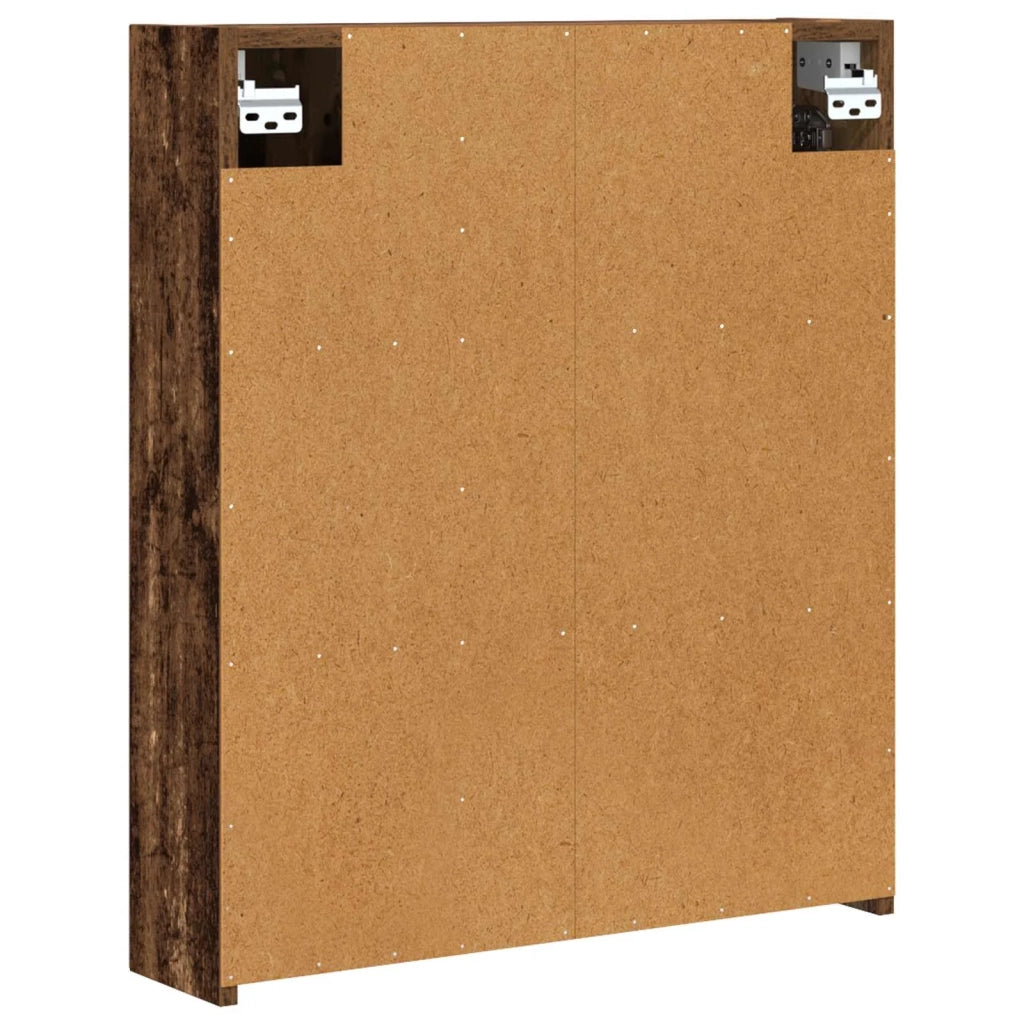 Mobiletto per specchio da Bagno | Armadio da bagno Legno vecchio 60 x 14,5 x 70 cm
