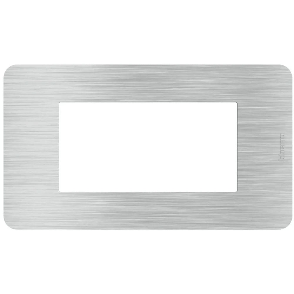 Placca Bticino MatixGO Effects 4 moduli alluminio JA4804EA