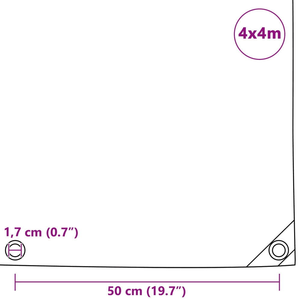 Telone 650 g/m2 4x4 m Grigio