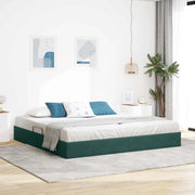 Letto ottomano Verde Scuro 200 x 200 cm Velluto 3442907