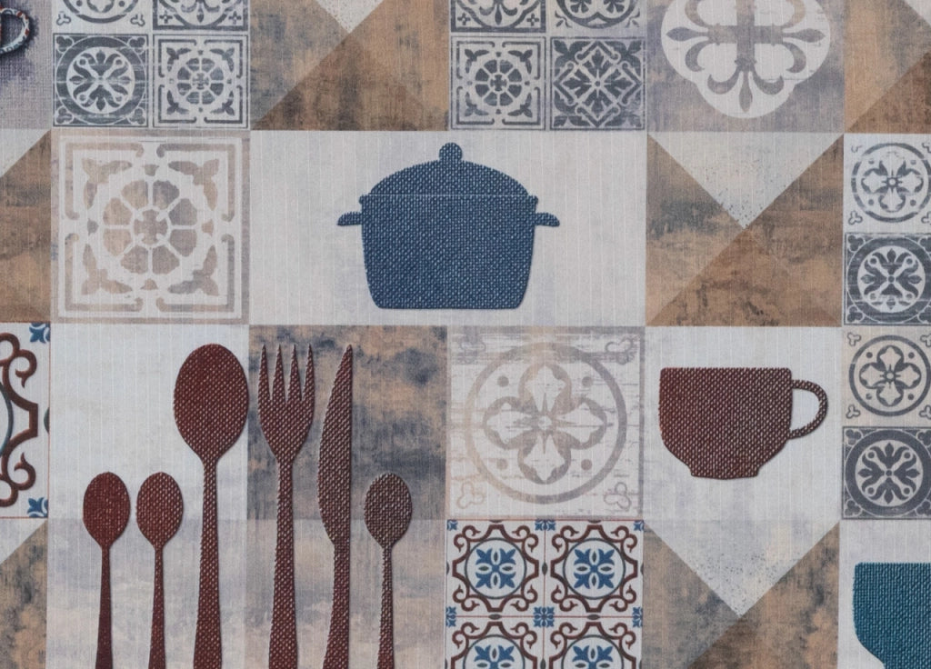 Tappeto Passatoia Cucina Antiscivolo Antimacchia Digitale Sprinty Kitchen - 52x180 - Kitchen