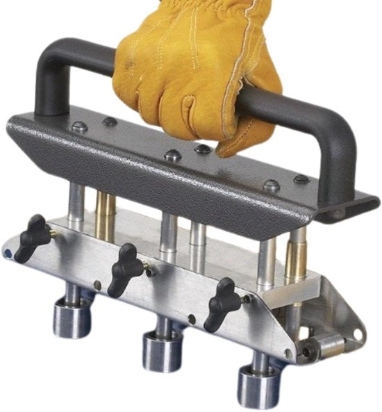 Macchina per piegatura di materiali di copertura del tetto metallico - 3 stazioni - adatto per 13-130 mm - ruote di alta qualità in acciaio - maniglia in alluminio - macchina per piegatura