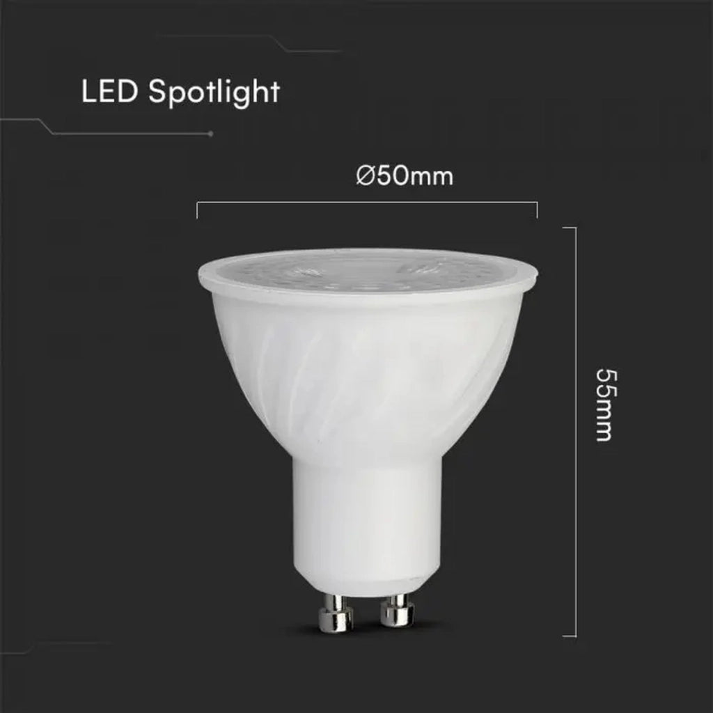 Lampada LED GU10 Dimmerabile Triac Taglio di Fase 6W 445lm, Angolo Largo 110° 220V, 3000K/4000K/6500K (Bianco Freddo 6500K)